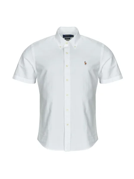 Oxford Polo Ralph Lauren din țesătură twill alb