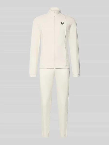 Dres o kroju slim fit z wyhaftowanym logo model „Egeo” Sergio Tacchini biały