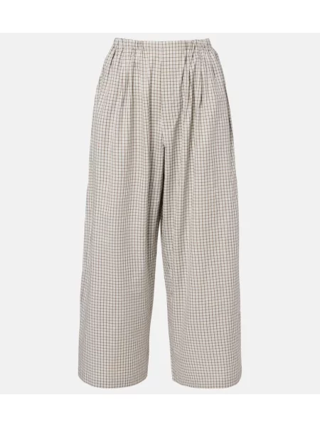 Pantaloni Proenza Schouler în carouri alb