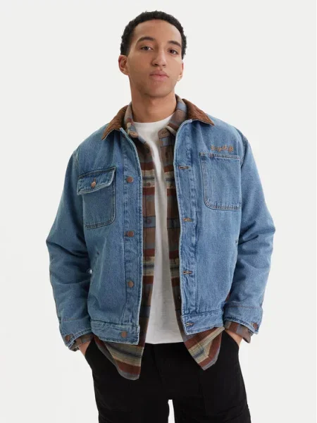 RVCA Jeans jakna Post Dayshift modra