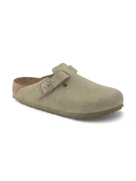 Birkenstock Klapki Boston Leve Zielony beżowe
