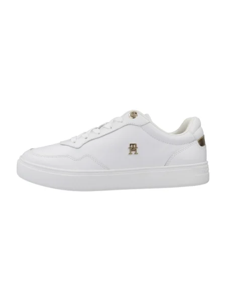 Tommy Hilfiger bőr sportcipő ESSENTIAL ELEVATED COURT SNEAKER fehér