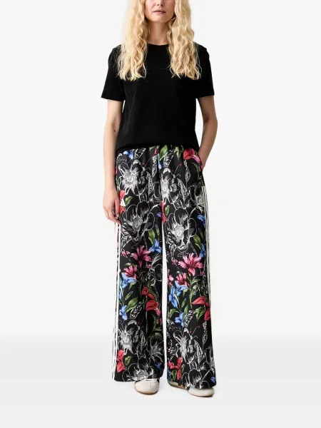 Pantaloni Adidas cu imagine cu model leopard alergare violet