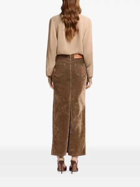 Fustă din denim Elie Saab maro