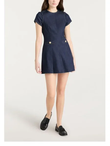 Rochie din denim Cinq A Sept de costum albastru
