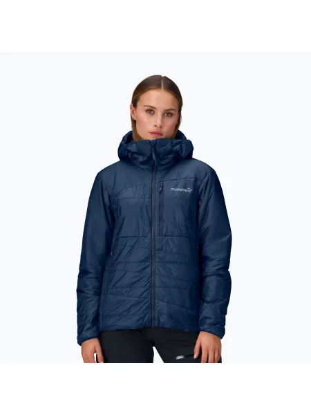 Geacă izolată pentru femei NORRONA Faketind Zip Hoodie indigo night