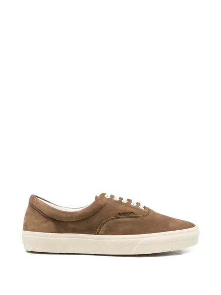 Sneakerși Tom Ford cu autograf maro