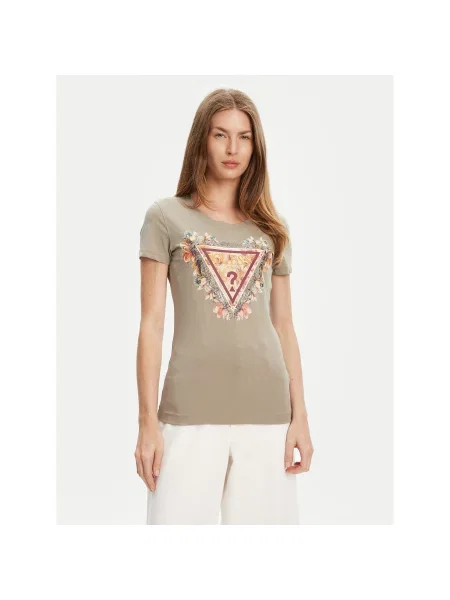 Guess T-Shirt Regular Fit πράσινο