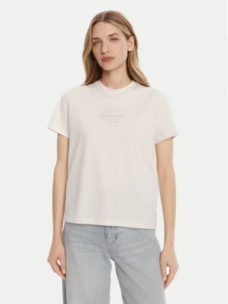 Тениска Calvin Klein Jeans дамска розово