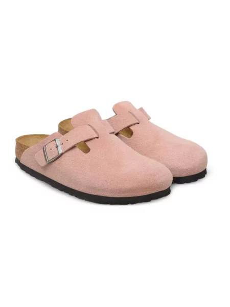 Klapki Birkenstock skórzane różowe