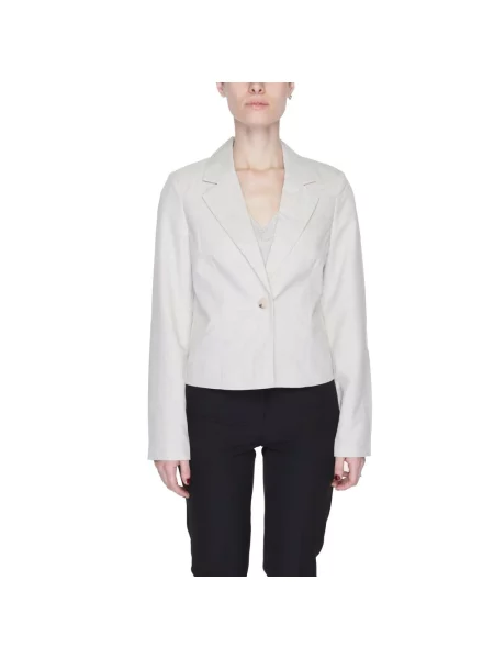 Lniana marynarka Vero Moda szara