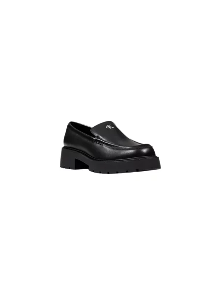 Loafersy Calvin Klein Jeans wełniane wsuwane czarne