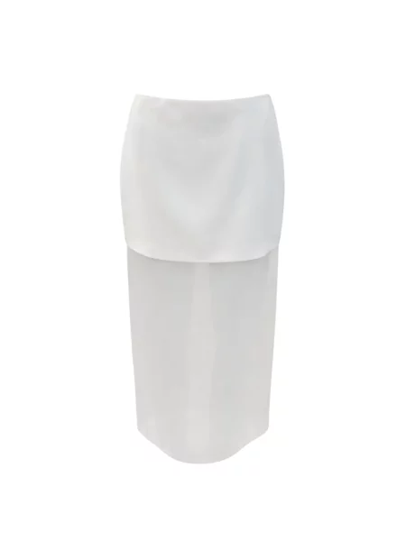 Spódnica midi Simona Corsellini z organzy biała