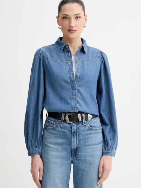 Levi's cămașă jeans JOURNEY WESTERN albastru