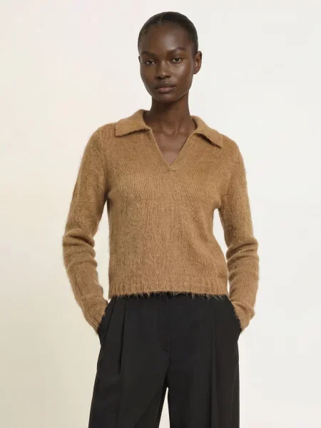 Max Mara Studio Sweter Febe Z Moherem braun brązowy