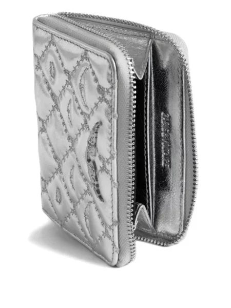 Portofel Zadig&voltaire din piele argintiu
