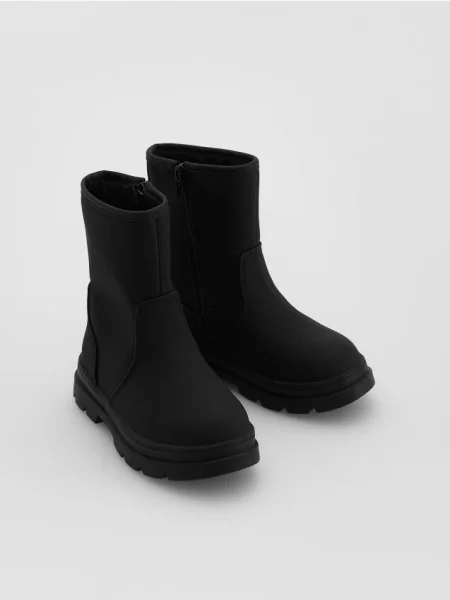 Сапоги Reserved из искусственной кожи черные