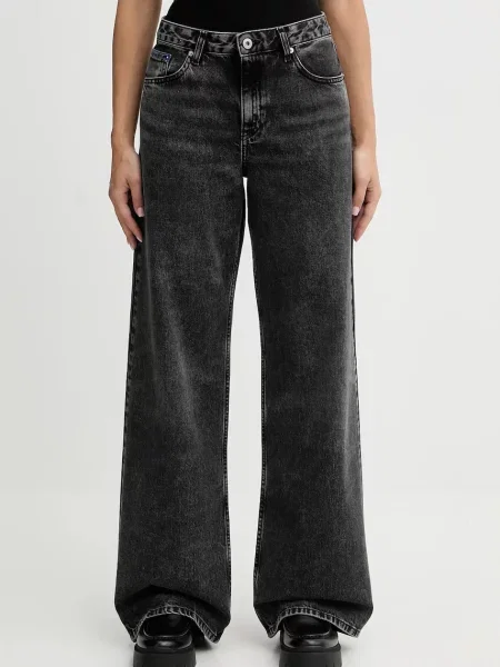 Blugi boyfriend Karl Lagerfeld Jeans negru