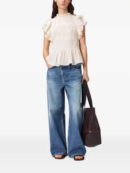 Blugi cu picior larg Allsaints albastru