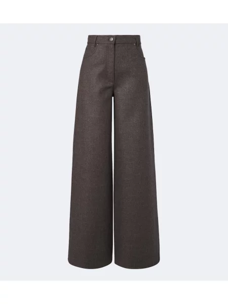 Pantaloni Max Mara de lână gri