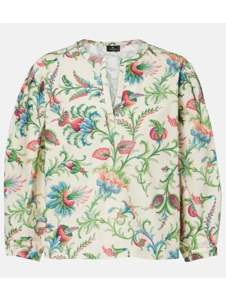 Bluză Etro cu model floral alb