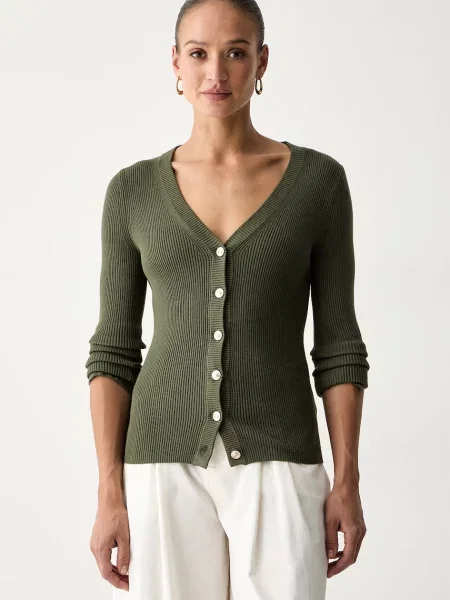 Guess cardigan pentru femei cu vâscoză ELLIE verde