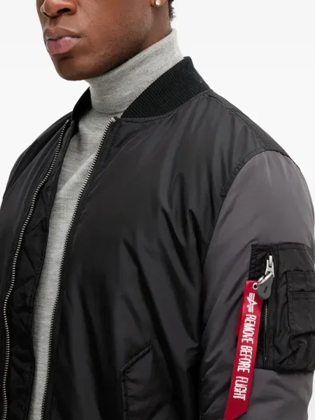 Geacă bomber Alpha Industries cu broderie negru