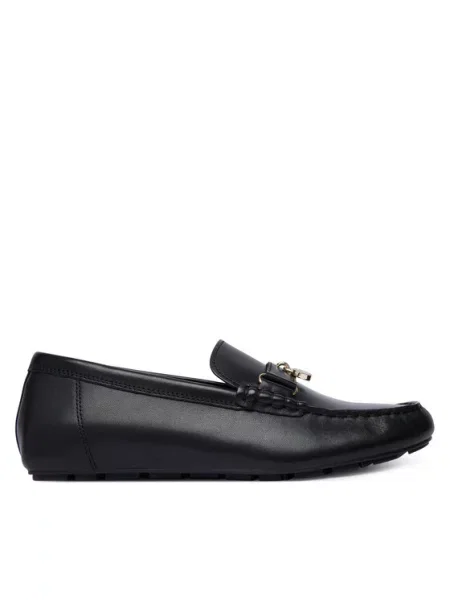 Tommy Hilfiger Mocasini Enamel Charm Leather negru