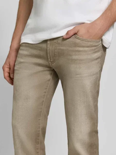 Jeansy o kroju relaxed fit z mieszanki bawełny model Clint' Brax beżowe