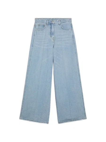 Jeansy dzwony Momoni dzwony niebieskie