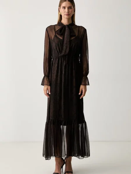 Twinset rochie evazată maro