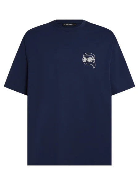 Karl Lagerfeld Tricou Ikon albastru închis negru