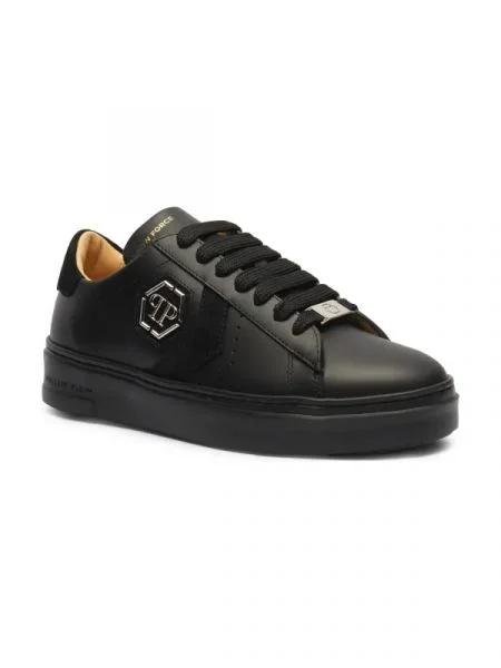 Philipp Plein De piele sneakers Arrow Force negru