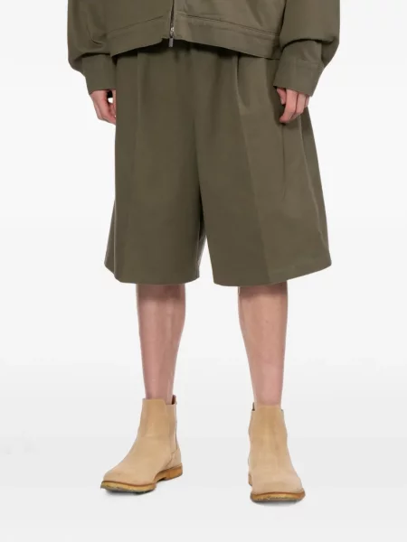 Pantaloni scurți Essentials din țesătură twill cu cordon verde
