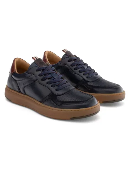 Sneakersy Ambitious skórzane niebieskie