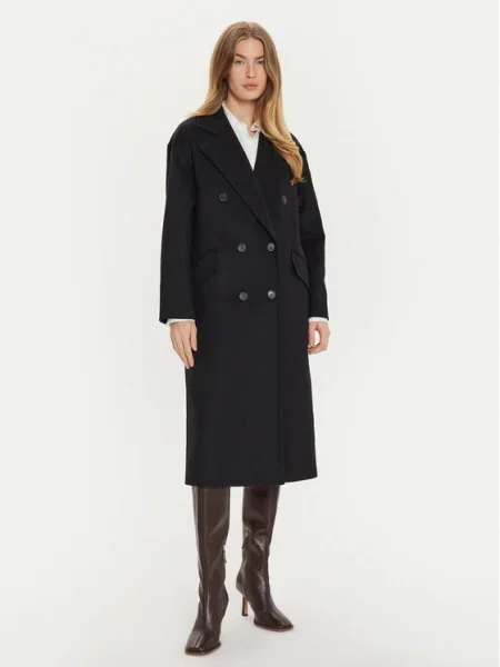 TWINSET Palton de lână negru