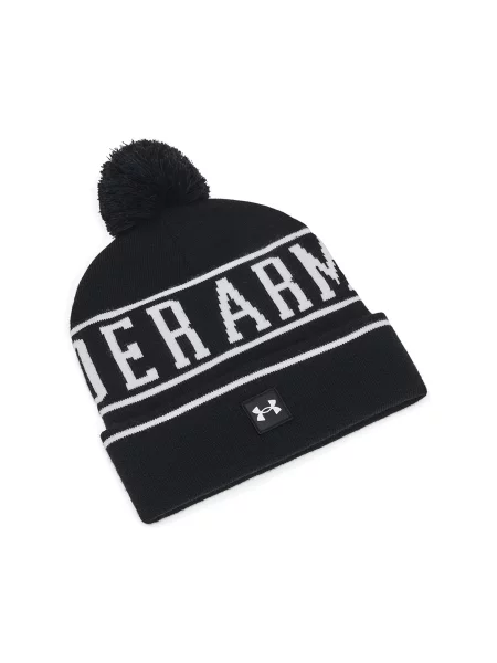 Zimná čiapka Under Armour Halftime Pom Beanie black/white/white čierna