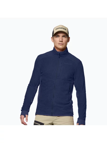 Мъжки поларен суитшърт NORRONA Falketind Active indigo night синьо
