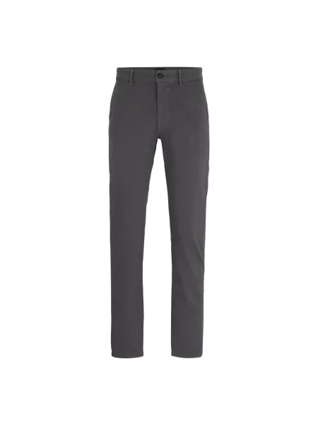 Chinosy o kroju slim fit z wpuszczanymi w stylu francuskim Boss Orange szare
