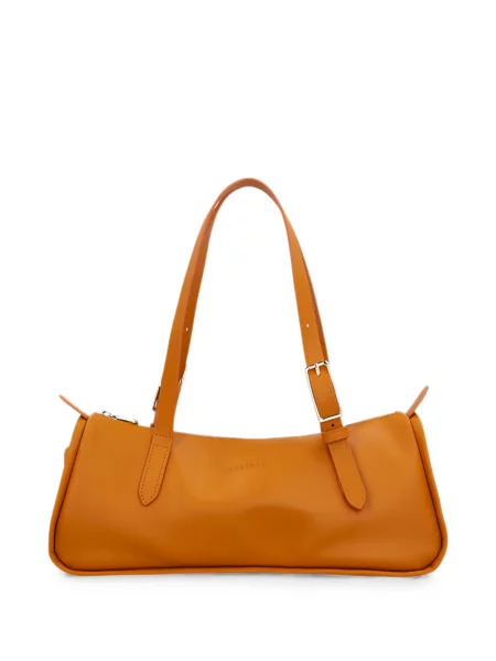 Geantă Longchamp cu cataramă cu bretele maro