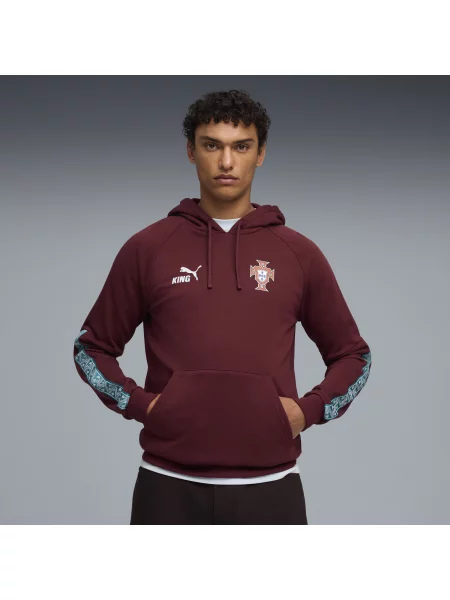 PUMA bluza z kapturem reprezentacji Portugalii KING Akcesoria S czerwony