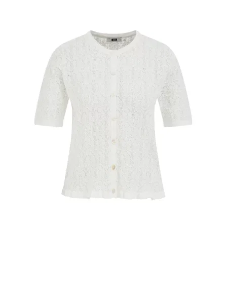 WE Fashion Geacă tricotată alb