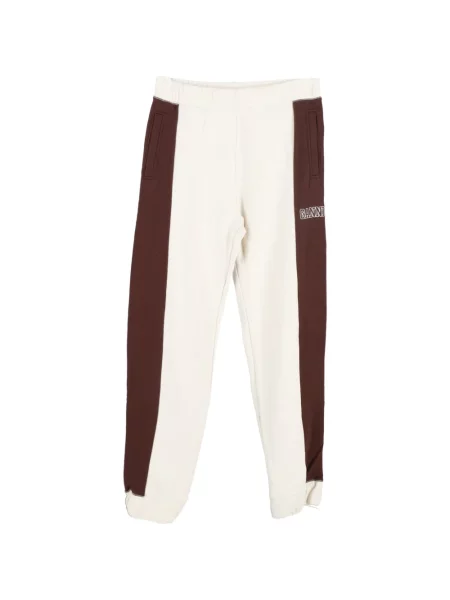 Pantaloni Ganni cu broderie cu dungi