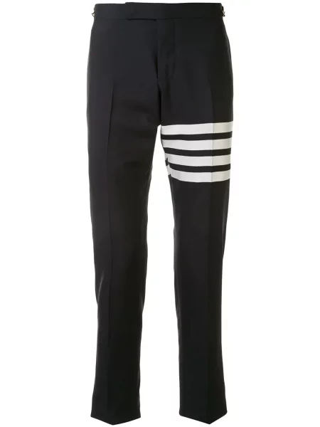Pantaloni Thom Browne cu talie joasă albastru închis