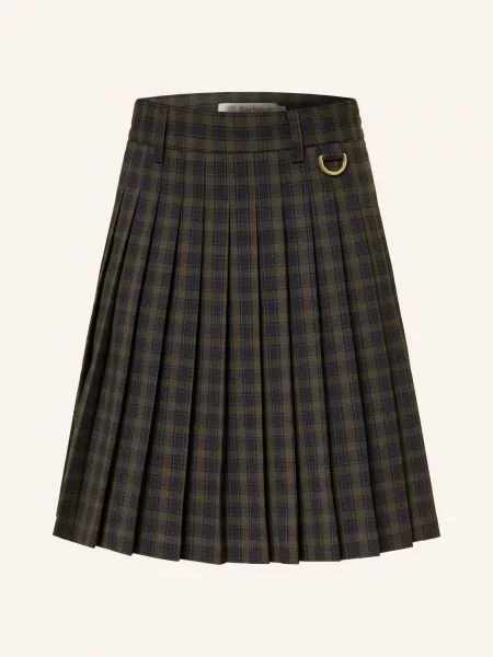 Barbour Plisovaná Sukně Carville khaki / tmavě / tmavě modrá červená