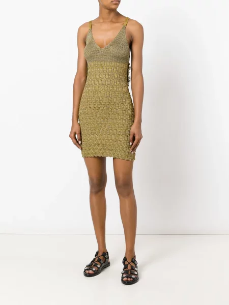 Rochie Kenzo cu spatele deschis verde