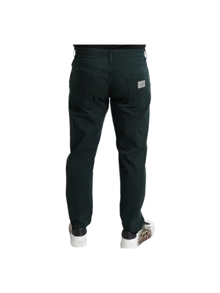 Skinny szerokie jeansy Dolce And Gabbana zielone
