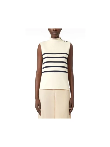 Dzianinowy sweter Weekend Max Mara beżowy