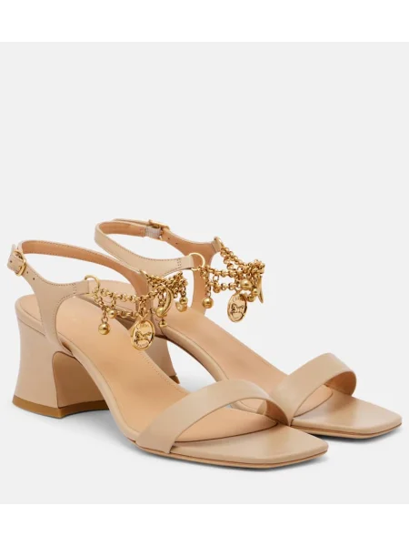 Pandantiv Chloé din piele auriu