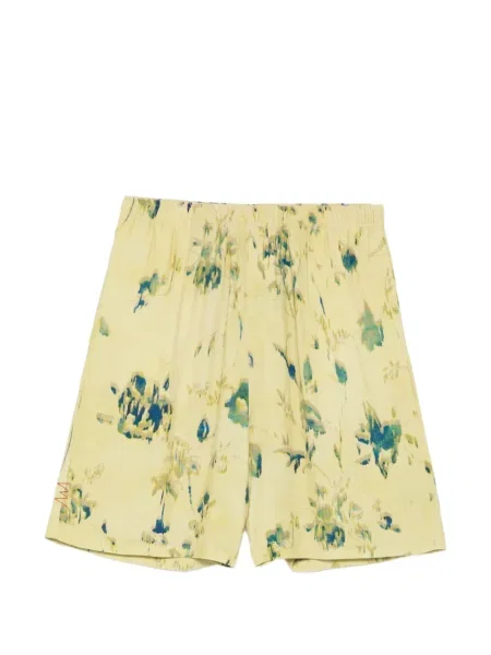 Pantaloni scurți Amaranto cu model floral cu imagine verde